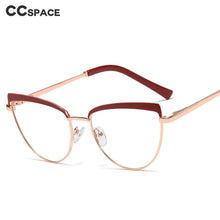 Load image into Gallery viewer, 48158 Cat Eye Metal Glasses Frames Blue Light Filter Retro Women Optical Computer Glasses