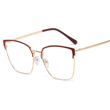 Load image into Gallery viewer, 48161 Cat Eye Anti Blue Light Metal Glasses Frames Women Optical Computer EyeGlasses