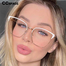 Load image into Gallery viewer, 48161 Cat Eye Anti Blue Light Metal Glasses Frames Women Optical Computer EyeGlasses