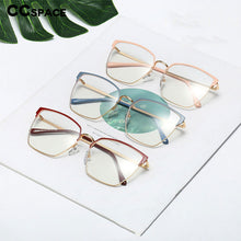 Carica l&#39;immagine nel visualizzatore di Gallery, 48161 Cat Eye Anti Blue Light Metal Glasses Frames Women Optical  Computer EyeGlasses