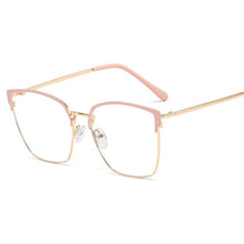 Carica l&#39;immagine nel visualizzatore di Gallery, 48161 Cat Eye Anti Blue Light Metal Glasses Frames Women Optical  Computer EyeGlasses