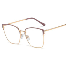 Load image into Gallery viewer, 48161 Cat Eye Anti Blue Light Metal Glasses Frames Women Optical Computer EyeGlasses