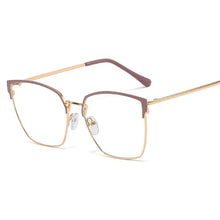 Carica l&#39;immagine nel visualizzatore di Gallery, 48161 Cat Eye Anti Blue Light Metal Glasses Frames Women Optical  Computer EyeGlasses