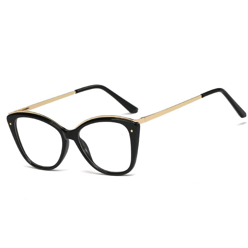 48168 Square Plastic Titanium Anti-blue Light Glasses Frames Ultralight Cat Eye Men Women Optical Computer EyeGlasses