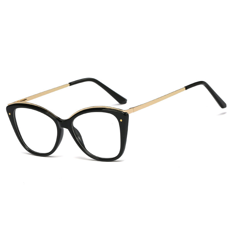 48168 Square Plastic Titanium Anti-blue Light Glasses Frames Ultralight Cat Eye Men Women Optical Computer EyeGlasses