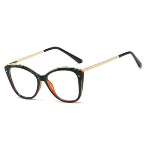 48168 Square Plastic Titanium Anti-blue Light Glasses Frames Ultralight Cat Eye Men Women Optical Computer EyeGlasses