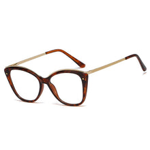 Carica l&#39;immagine nel visualizzatore di Gallery, 48168 Square Plastic Titanium Anti-blue Light Glasses Frames Ultralight Cat Eye Men Women Optical Computer EyeGlasses