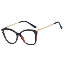Carica l&#39;immagine nel visualizzatore di Gallery, 48168 Square Plastic Titanium Anti-blue Light Glasses Frames Ultralight Cat Eye Men Women Optical Computer EyeGlasses