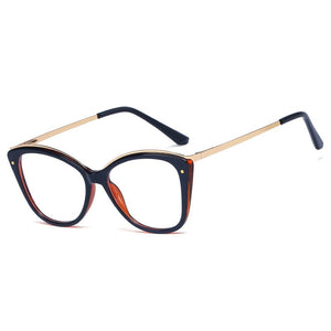 48168 Square Plastic Titanium Anti-blue Light Glasses Frames Ultralight Cat Eye Men Women Optical Computer EyeGlasses