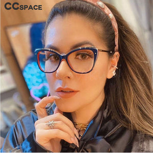 48168 Square Plastic Titanium Anti-blue Light Glasses Frames Ultralight Cat Eye Men Women Optical Computer EyeGlasses