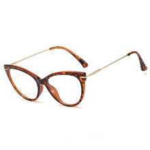 Load image into Gallery viewer, 48174  Cat Eye Round Anti-blue Light Optical Glasses Frames Retro Women Computer EyeGlasses