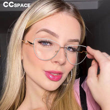 Load image into Gallery viewer, 48177 Retro Cat Eye Metal Optical Glasses Frames Women Ultralight Computer Glasses