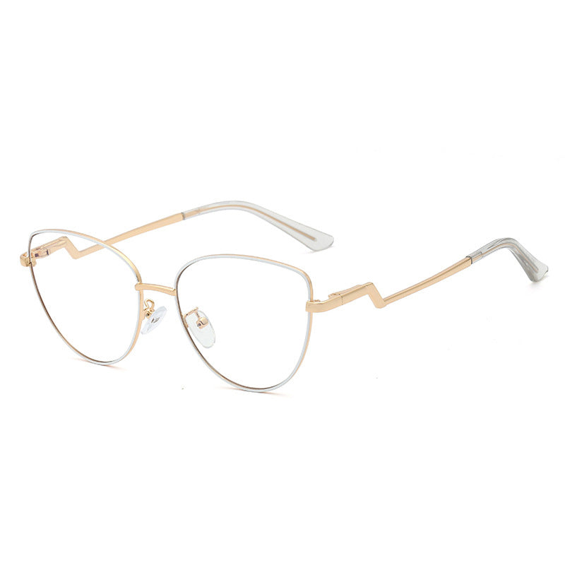 48177 Retro Cat Eye Metal Optical Glasses Frames Women Ultralight Computer Glasses