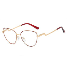 Load image into Gallery viewer, 48177 Retro Cat Eye Metal Optical Glasses Frames Women Ultralight Computer Glasses