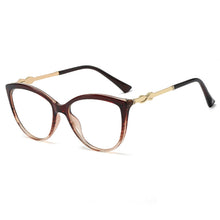 Load image into Gallery viewer, 48179 TR90 Anti-Blue Light Cat Eye Glasses Frames Spring Legs Retro Men Women Optical Computer EyeGlasses