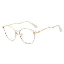 Load image into Gallery viewer, 48181 Cat Eye Diamond Anti-Blue Light Metal Glasses Frames Men Women Optical Computer Glasses