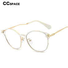 Load image into Gallery viewer, 48181 Cat Eye Diamond Anti-Blue Light Metal Glasses Frames Men Women Optical Computer Glasses