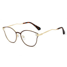 Load image into Gallery viewer, 48181 Cat Eye Diamond Anti-Blue Light Metal Glasses Frames Men Women Optical Computer Glasses