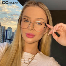 Load image into Gallery viewer, 48183 Anti-blue light Cat Eye Metal Glasses Frames Men Women Optical Computer EyeGlasses