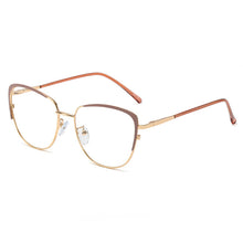 Load image into Gallery viewer, 48183 Cat Eye Retro Anti-blue light Metal Glasses Frames Men Women Optical Computer EyeGlasses