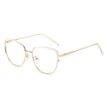 Load image into Gallery viewer, 48183 Cat Eye Retro Anti-blue light Metal Glasses Frames Men Women Optical Computer EyeGlasses
