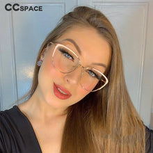 Load image into Gallery viewer, 48183 Cat Eye Retro Anti-blue light Metal Glasses Frames Men Women Optical Computer EyeGlasses