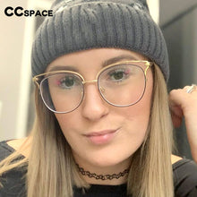 Load image into Gallery viewer, 48185 Anti-blue Light Vintage Cat Eye Metal Glasses Frames Men Women Optical Computer Glasses