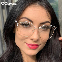 Load image into Gallery viewer, 48185 Anti-blue Light Vintage Cat Eye Metal Glasses Frames Men Women Optical Computer Glasses
