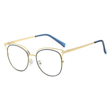 Load image into Gallery viewer, 48185 Anti-blue Light Vintage Cat Eye Metal Glasses Frames Men Women Optical Computer Glasses