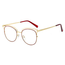 Load image into Gallery viewer, 48185 Anti-blue Light Vintage Cat Eye Metal Glasses Frames Men Women Optical Computer Glasses