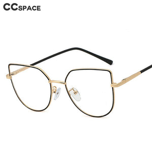 48186 Cat Eye Anti BLue Light Metal Glasses Frames Men Women Optical  Computer Glasses