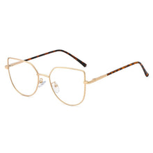 Load image into Gallery viewer, 48186 Cat Eye Anti BLue Light Metal Glasses Frames Men Women Optical  Computer Glasses
