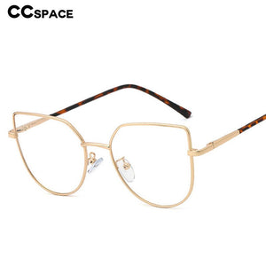 48186 Cat Eye Anti BLue Light Metal Glasses Frames Men Women Optical  Computer Glasses