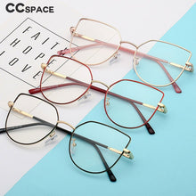 Load image into Gallery viewer, 48186 Cat Eye Anti BLue Light Metal Glasses Frames Men Women Optical  Computer Glasses