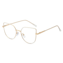 Load image into Gallery viewer, 48186 Cat Eye Anti BLue Light Metal Glasses Frames Men Women Optical  Computer Glasses