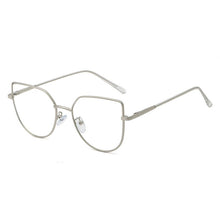 Load image into Gallery viewer, 48186 Cat Eye Anti BLue Light Metal Glasses Frames Men Women Optical  Computer Glasses