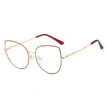 Load image into Gallery viewer, 48191 Anti Blue Light Women Optical Glasses Frames Vintage Cat Eye Metal Computer Glasses