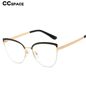 48193 Vintage Cat Eye Anti-blue Light Metal Glasses Frames Men Women Optical  Computer Glasses