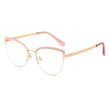 Load image into Gallery viewer, 48193 Vintage Cat Eye Anti-blue Light Metal Glasses Frames Men Women Optical  Computer Glasses