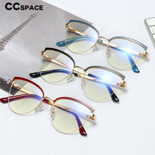 Load image into Gallery viewer, 48193 Vintage Cat Eye Anti-blue Light Metal Glasses Frames Men Women Optical Computer Glasses