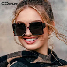 Load image into Gallery viewer, 48199 Oversized Square Goggle Sunglasses Men Women Shades UV400 Vintage Glasses