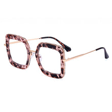 Load image into Gallery viewer, 48200 Retro Square Anti Blue Light Crystal Cutting Rainbow Glasses Frames Women Computer Eyeglasses