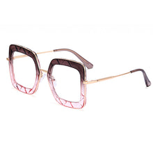 Load image into Gallery viewer, 48200 Retro Square Anti Blue Light Crystal Cutting Rainbow Glasses Frames Women Computer Eyeglasses