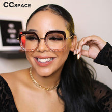 Load image into Gallery viewer, 48200 Retro Square Anti Blue Light Crystal Cutting Rainbow Glasses Frames Women Computer Eyeglasses