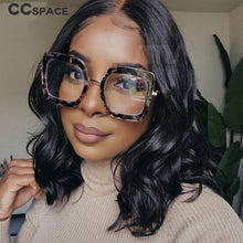 Load image into Gallery viewer, 48200 Retro Square Anti Blue Light Crystal Cutting Rainbow Glasses Frames Women Computer Eyeglasses