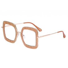 Load image into Gallery viewer, 48200 Retro Square Anti Blue Light Crystal Cutting Rainbow Glasses Frames Women Computer Eyeglasses