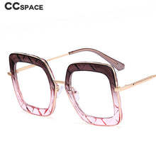 Load image into Gallery viewer, 48200 Retro Square Anti Blue Light Crystal Cutting Rainbow Glasses Frames Women Computer Eyeglasses