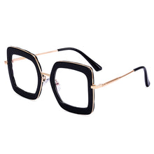 Load image into Gallery viewer, 48200 Retro Square Anti Blue Light Crystal Cutting Rainbow Glasses Frames Women Computer Eyeglasses
