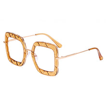 Load image into Gallery viewer, 48200 Retro Square Anti Blue Light Crystal Cutting Rainbow Glasses Frames Women Computer Eyeglasses