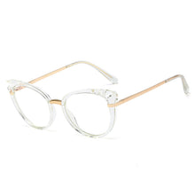 Load image into Gallery viewer, 48204 Roun Cat Eye Anti-Blue Light Women Optical Glasses Frame Diamond Cut Computer